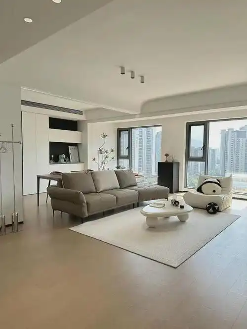 把114m05的家布置的空无一物,太干净了|客厅|阳台|吊顶|卧室|沙发