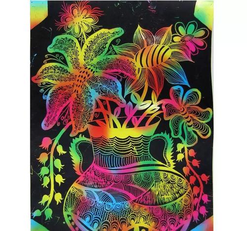 刮画纸 5张/套37*26cm 大尺寸 教课室装饰diy环境布置材料