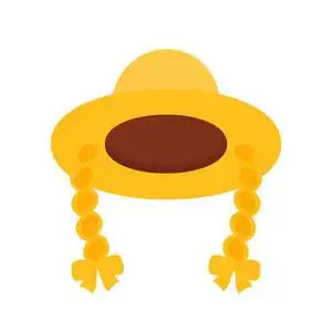 卡通白色遮阳帽图片