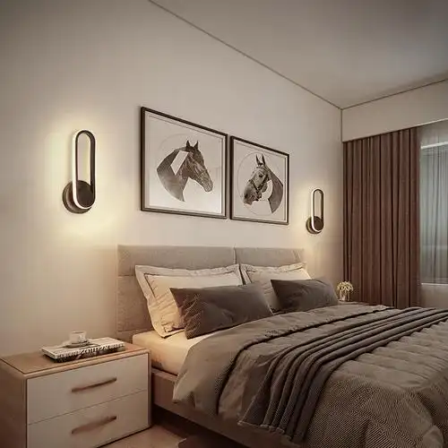 壁灯卧室床头led灯现代简约闪电客楼梯客厅背景墙壁灯可旋转过道墙