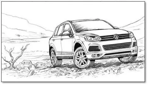 大众途观l简笔画