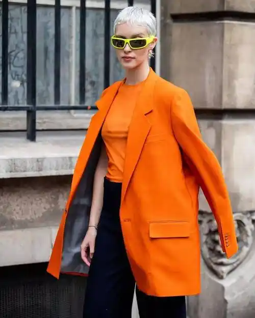 穿好橙色,原来这么美_颜色_线条_时尚