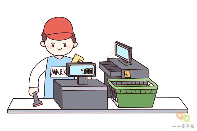 幼儿启蒙英语学习收银台的单词