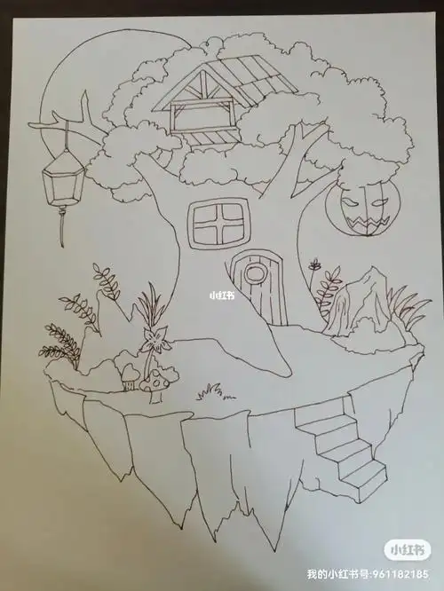 创意美术儿童画  #儿童画  #天空之城  #儿童创意美术