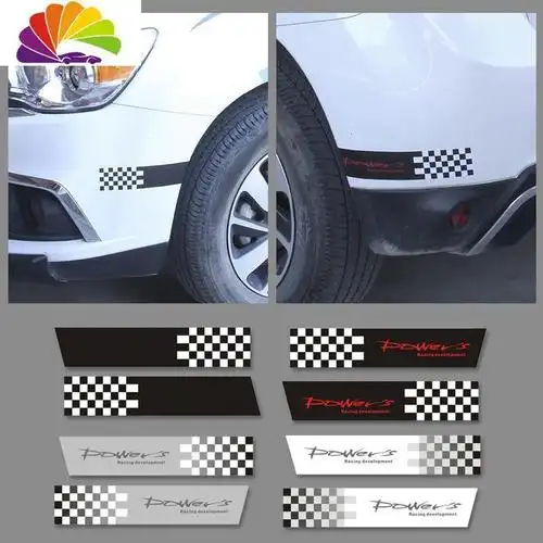 舒适主义汽车车贴纸个性创意划痕装饰遮挡车遮盖车身贴格子旗刮痕保险