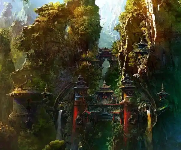 游戏美术素材原画参考中国风场景气氛图海报规划图大师级作品