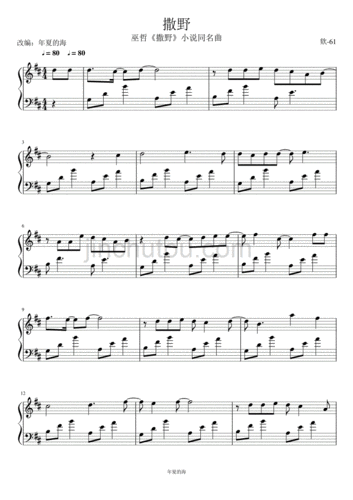 撒野钢琴谱(年夏的海).pdf