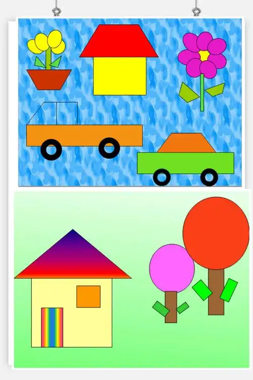 这些"画"都是由哪些图形组成的?