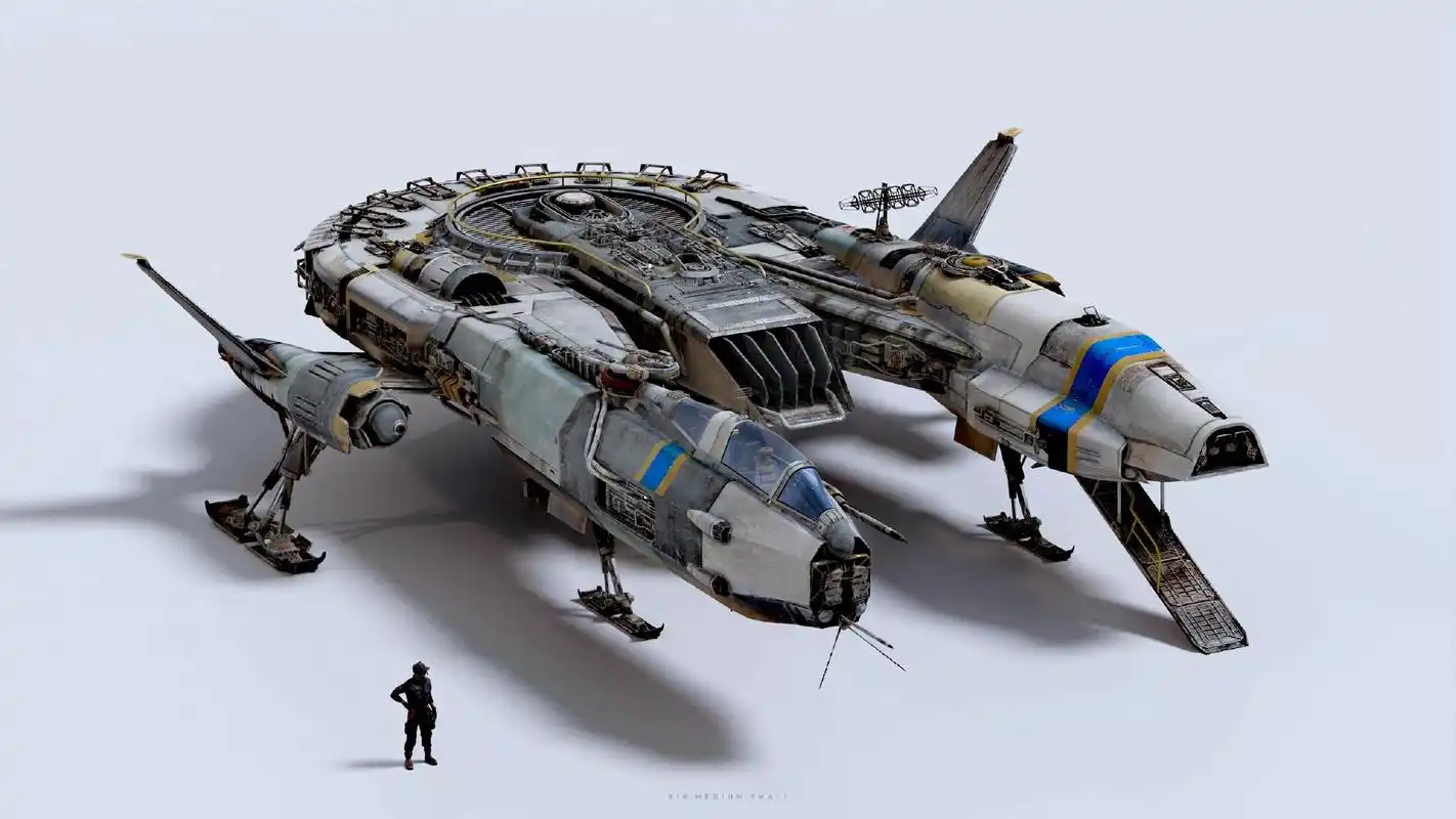 建模欣赏:未来战机的整备与放飞