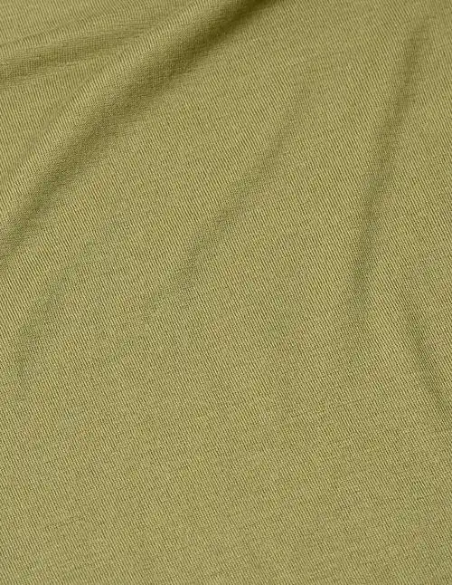 margarethowell橄榄绿领口系带针织衫