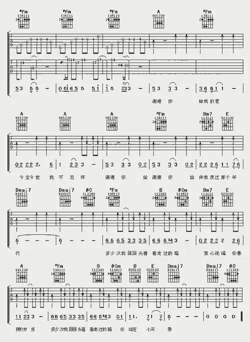 小芳(吉他弹唱谱)[不同版本]小芳吉他谱李荣浩六线谱图片谱李春波