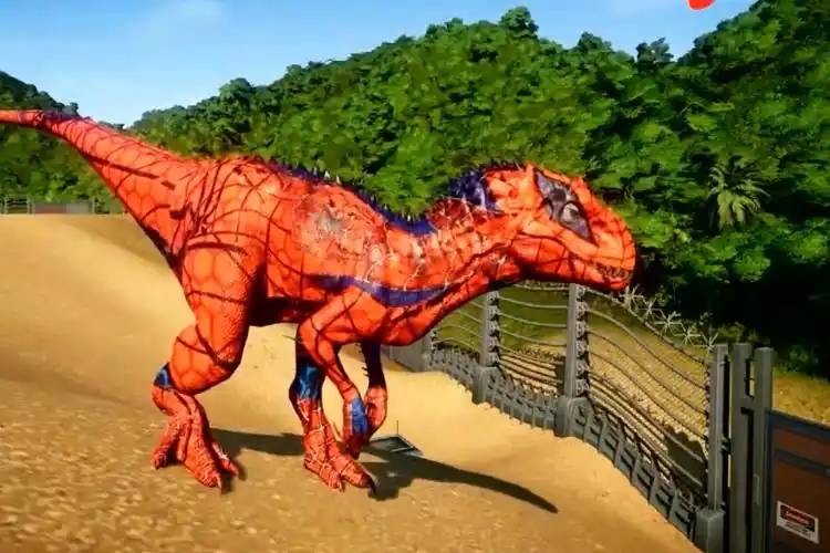 恐龙动漫威猛的蜘蛛爪龙打败霸王龙