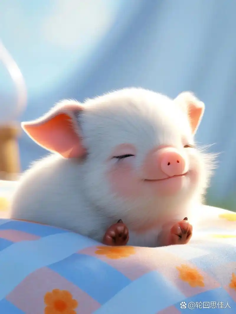 可爱酣睡的小猪仔!萌萌哒好可爱!