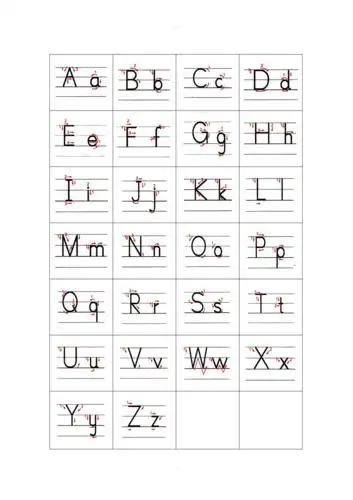 26个英文字母书写标准及练习最新版
