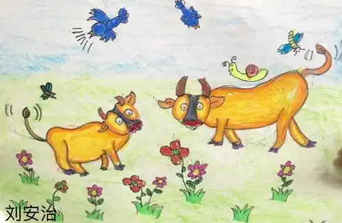 小牛的幸福生活画画好看