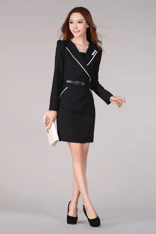 钟表眼镜 女装 连衣裙 2014春季秋季新款韩版女装批发职业装女式短裙