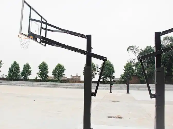 高度可调预埋式篮球架