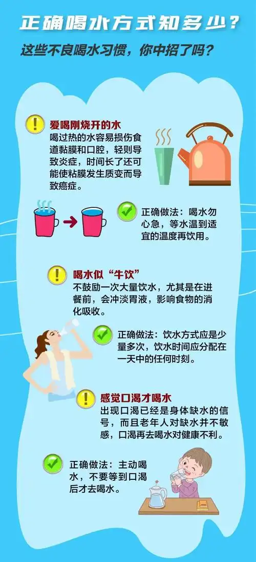 你会正确喝水么多喝水不如会喝水