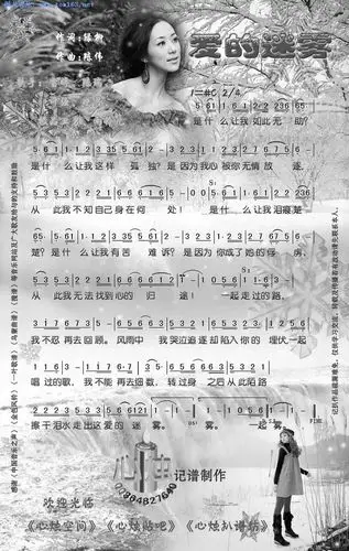 爱的迷雾(简谱 歌谱)—雷婷 陈瑞等