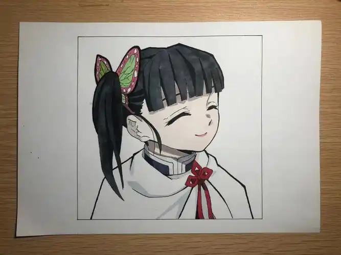 画一个可爱的香奈乎#鬼灭之刃  #手绘临摹  #栗花落香奈乎  #手绘