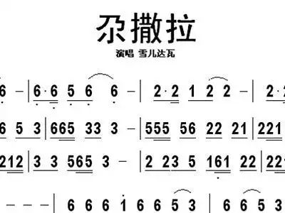 简谱尕撒拉_尕撒拉