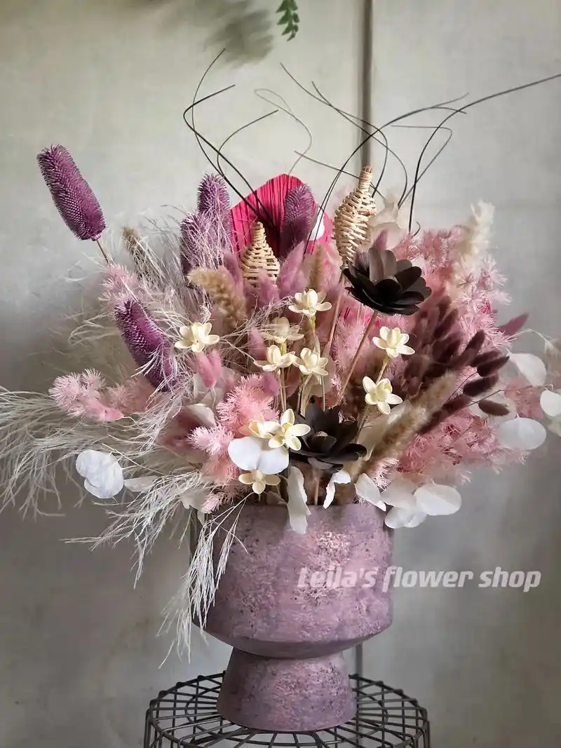 leila花店╭7272╮永生花艺术插花 作品名 - 抖音