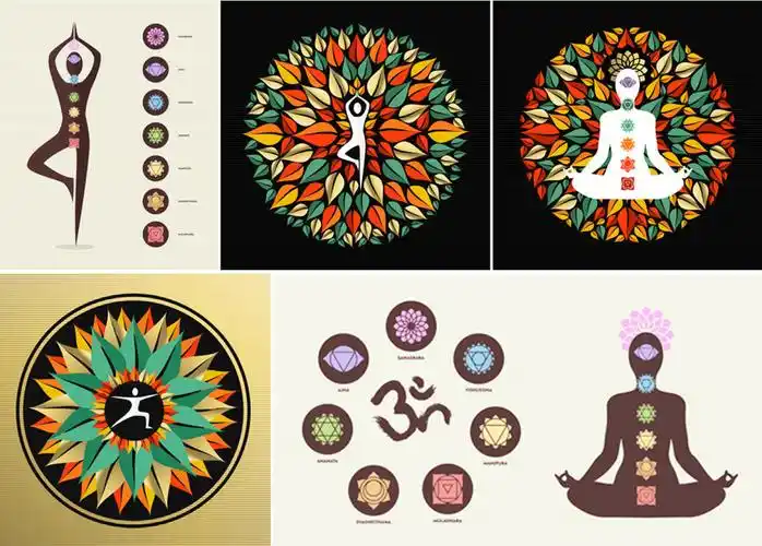 时尚瑜珈设计元素素材免费下载(图片编号:6150877)-六图网