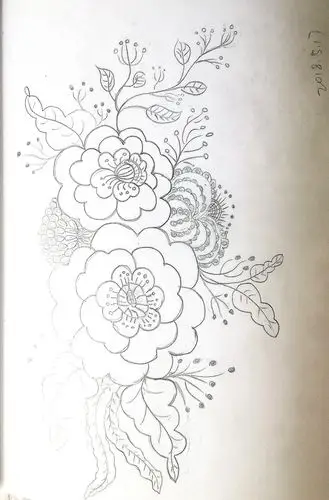 自己画的绣花图样