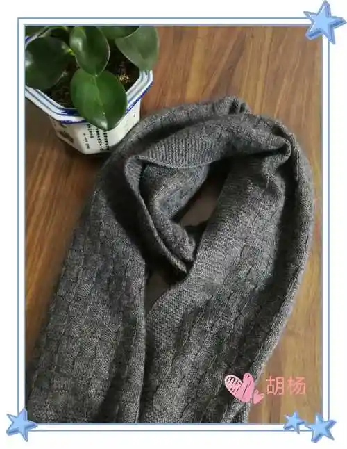 经典棒针棋盘格花样男士棒针围巾与帽子-编织教程-编织人生