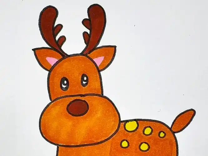 简笔画小鹿,简单又可爱,一起来画吧