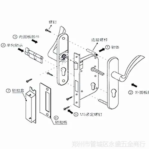 批发双轴承铝合金门锁室内卧室房门门锁钢木门锁执手门锁五金锁具