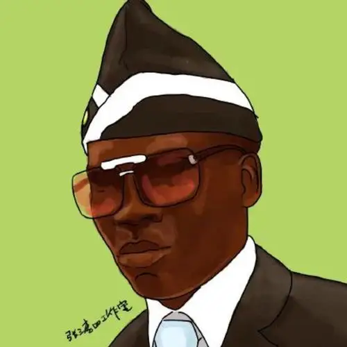 黑人抬棺动漫版五人头像,王者荣耀版黑人抬棺五黑头像