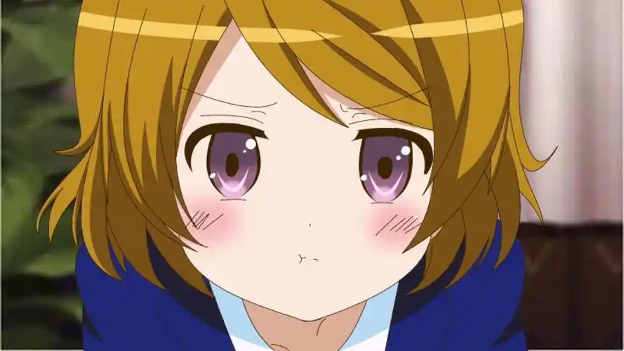 不戴眼镜的小泉花阳生气嘟嘴卖萌表情