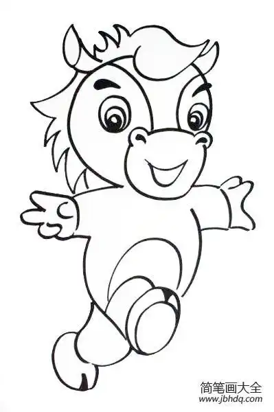 马的简笔画十二生肖简笔画动物简笔画图片小马