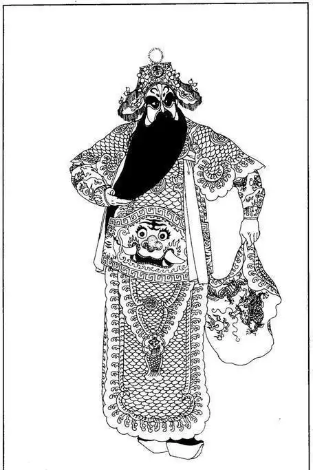 中国京剧服饰白描图谱之二靠与褶