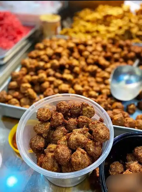 兰雅斋清真炸纯牛肉丸子 西安回民街特产美食 抽真空包装新鲜发货