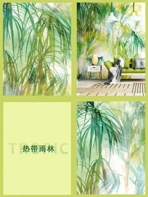 肌理画送你一片热带雨林驱散夏日的闷热