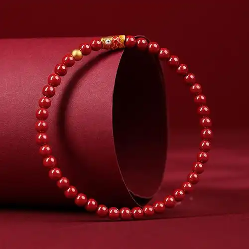 手链原矿朱砂手串黄金转运锦鲤上岸本命年女生手链