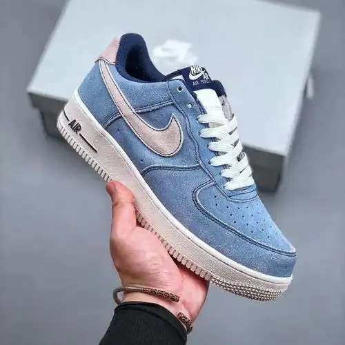 蓝色绒面革airfce1low空军一号低帮百搭休闲运动板鞋36