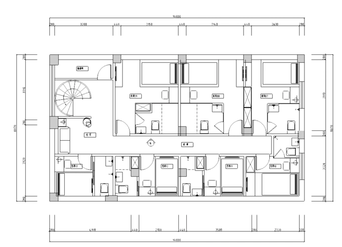 【浙江】宁波小宾馆设计装修施工图