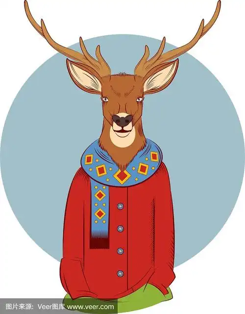 丰富多彩的冬季鹿