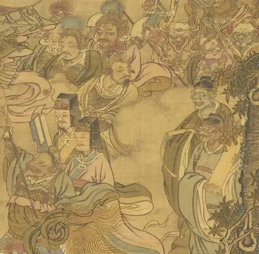 宋画赏析|马麟《三官出巡图》