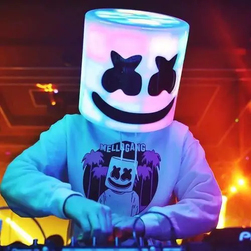 百大电音节幻彩编程棉花糖头盔dj酒吧互动气氛道具marshmello头套