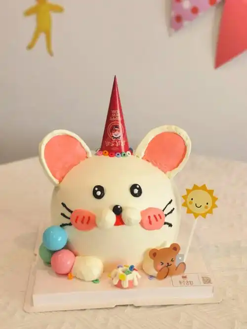 十二生肖鼠鼠宝宝生日蛋糕