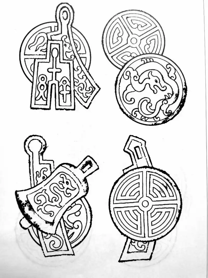 画痴92中国传统图案(古钱2) 人们利用以上这些喻义,把古钱应用到