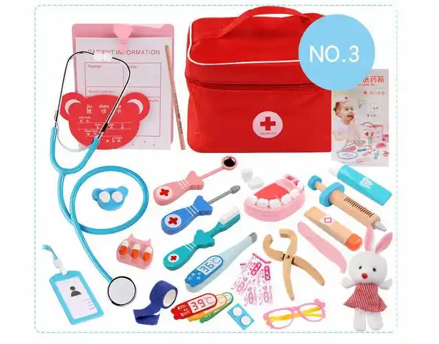 26pcs medical kit doctor nurse dentist pretend ro