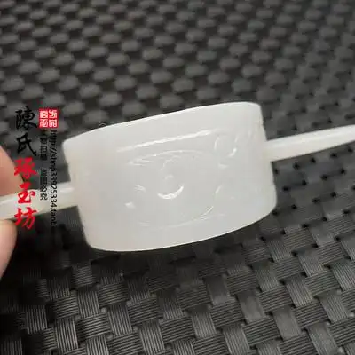 和田玉青白玉发冠头饰蓝忘机同款玉帽冠玉簪子古装拍摄汉服玉冠玉