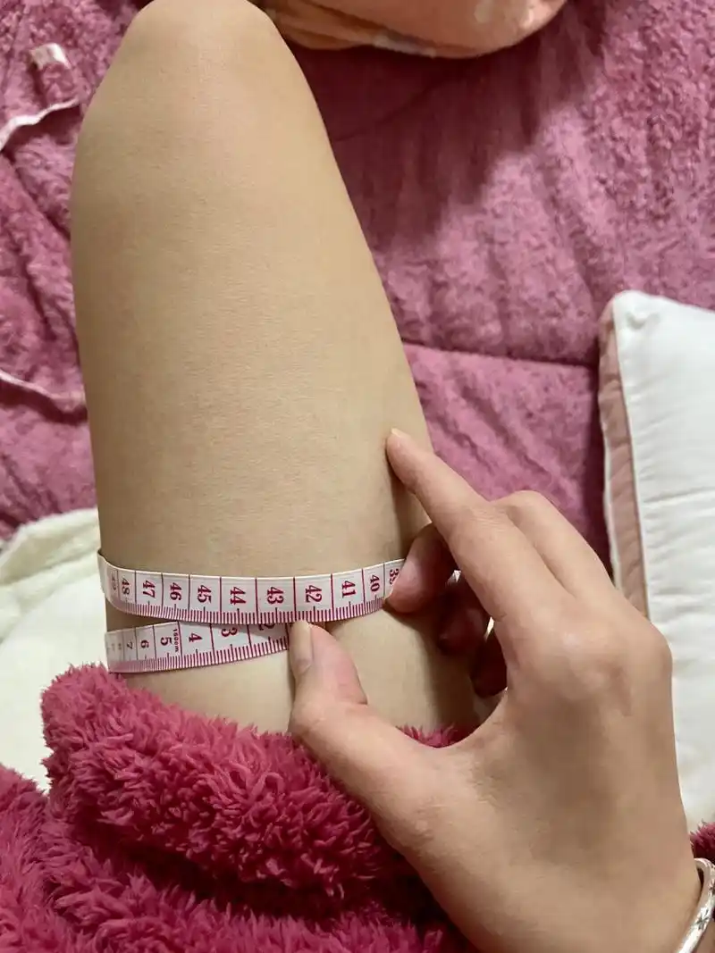 这样量大腿围对了吗?还是还要再上点?