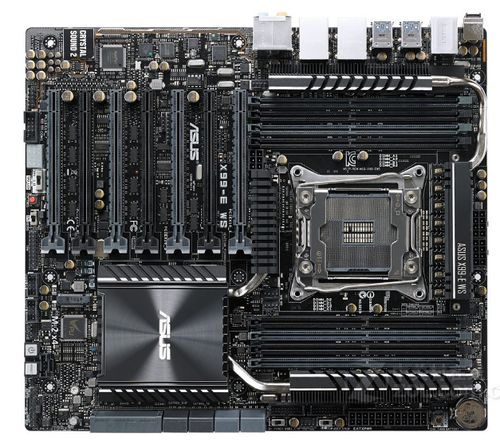 华硕 x99-e ws主板支持全速2011-3针脚2699v32680v3cpu ddr4内存