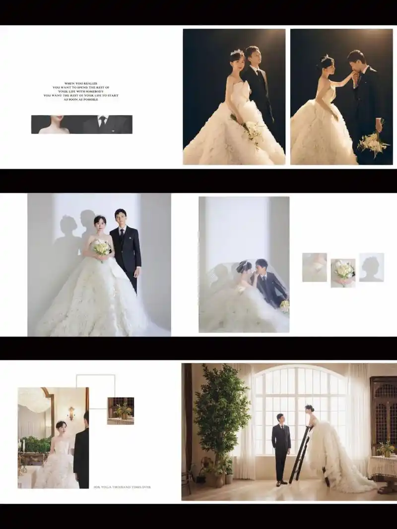 左滑看我自己排版的婚纱照相册 攻略奉上～ 这套主纱一看就知道是韩国